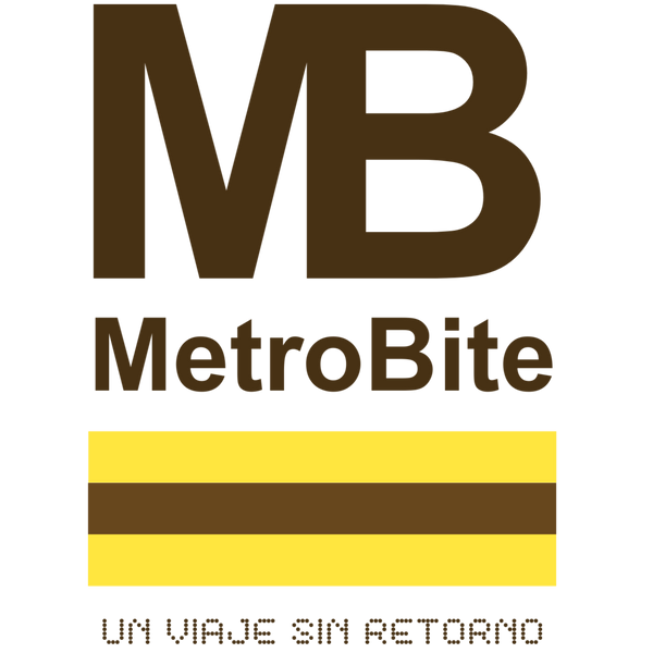 Logo of MetroBite with 'MB' and a yellow bar on a white background